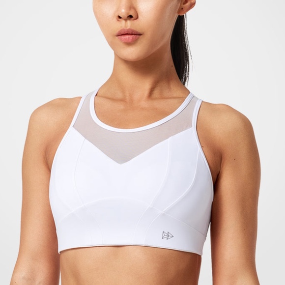 YVETTE Intimates & Sleepwear Yvette White Power Mesh Sports Bra